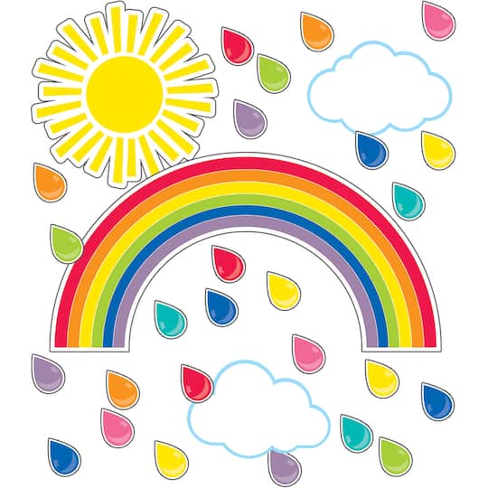 Schoolgirl Style&#x2122; Hello Sunshine Rainbow Bulletin Board Set